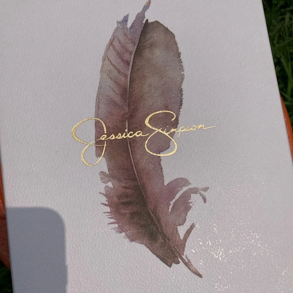 Beautiful Jessica Simpson ballerina ankle strap flats with faux stones. - Picture 2 of 14